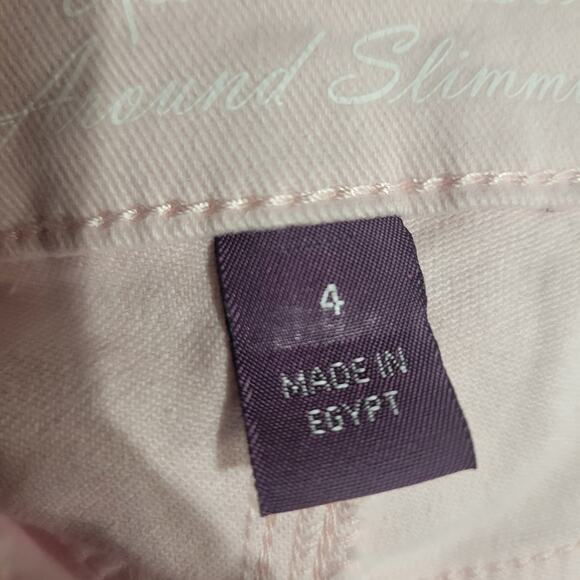 Gloria Vanderbilt Capri Jeans Pink Slim Skimmer Twill Pants Straight High Rise 4 - Picture 7 of 13